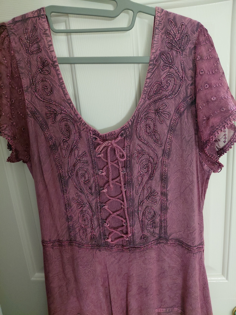 Advance Apparels Dusty Mauve Boho Dress